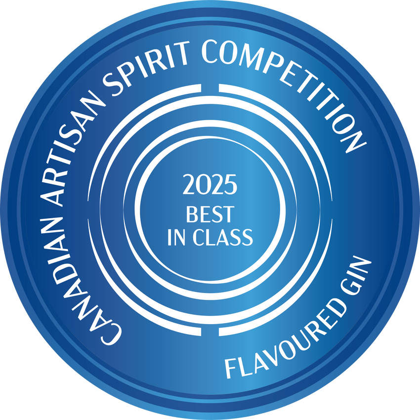 2025 Canadian Artisan Spirit Competition Best in Class Flavoured Gin - Honey I'm Home Gin, Holocene Distilling Project, Vancouver Island BC