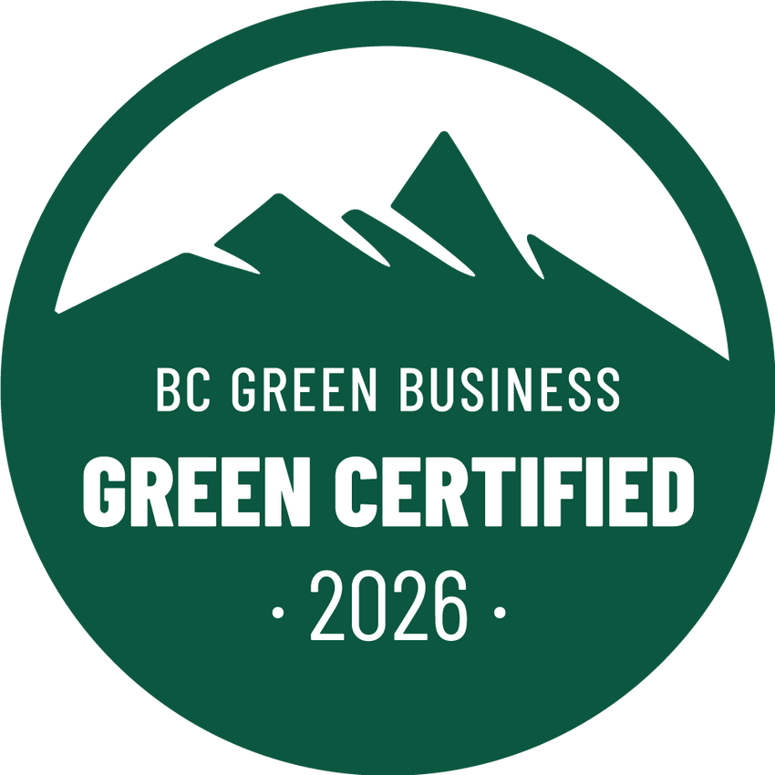 BC Green Business Green Certified 2026 - Holocene Distilling Project, sustainable craft distillery, Cobble Hill Vancouver Island BC